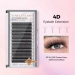  4D W Shape ProMade fanolt műszempilla 12 sor, 0, 07 D - 14mm, Egy méret - Black