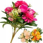  Művirág Csokor Rózsa Dália Orchidea 43CM Kompozíció Nád Színek (3215)