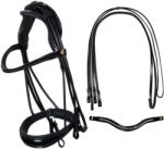 Equestro Bőr díjlovas kantár anatómiai headpiece