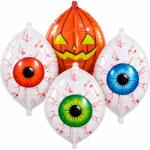 Lufik Fólia Halloween Gomb Szem Sütőtök Szett 4 db Dekoráció