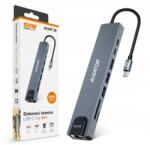 Aligator dokkolóállomás Usb-c hub 8 az 1-ben (usb-c 2xUSB Sd MicroSD Hd (AHUB001)