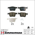  ZIMMERMANN fékbetétkészlet, tárcsafék 22388.160. 2