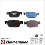  ZIMMERMANN fékbetétkészlet, tárcsafék 22317.185. 1