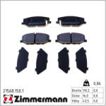  ZIMMERMANN fékbetétkészlet, tárcsafék 21568.150. 1