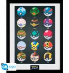 GB Eye Pokemon - „Pokeballs keretes nyomat (30x40)