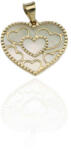 Gold pendants AU87502 - 14K arany szív medál (AU87502)