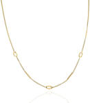 Gold necklaces AU87170 - 14 K arany anker nyaklánc lap medállal Hossz: 42-45 cm (AU87170)