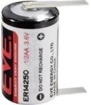 EVE LS14250 3, 6V lithium(Li-SOCL2) elem 1/2 ceruza (1/2AA) "U" forrfüllel (EVE-LS14250-U)
