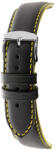 Rochet Neptune fekete bőr óraszíj, 22 mm - 7230891 (7230891)