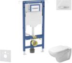 Geberit Duofix - Set pentru montare încastrată, toaletă și capac Duravit D-Code, clapetă Sigma50, Rimless, SoftClose, alb alpin SANI11CP3106 (SANI11CP3106)