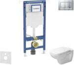 Geberit Duofix - Set pentru montare încastrată, toaletă și capac Duravit D-Code, clapetă Sigma20, Rimless, SoftClose, crom mat/crom SANI11CP2101 (SANI11CP2101)