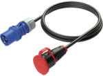 PCE Cablu adaptor PCE 75cm 16A, ștecher industrial 2P+E -> cuplă CP 230V (PCEETI013)