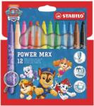 STABILO Filctoll készlet vastag 3 mm STABILO "Power Max" Mancs őrjárat 12 különböző szín (980/12-05)