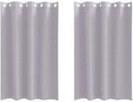 vidaXL Fekete Függöny Gyűrűkkel 2 pcs Fém Szürke 175 x 140 cm 4107359 (4107359)