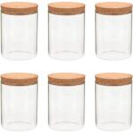 vidaXL 6 db üvegedény parafa fedéllel 650 ml 50839 (50839)