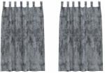 vidaXL Bársonyfüggönyök 2 pcs Ezüst Szürke 175 x 140 cm Bársony 4107719 (4107719)
