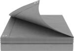 vidaXL Ponyva fémfülekkel Világosszürke 4 x 8 m 260 gsm PE 42039327 (42039327)