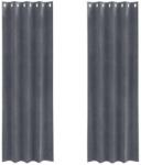 vidaXL Sötétítő függönyök 2 pcs Világosszürke 140 x 260 cm Bársony 4107287 (4107287)