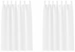 vidaXL Fekete Függöny Gyűrűkkel 2 pcs Tiszta Fehér 175 x 140 cm 4107604 (4107604)