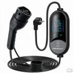 Qoltec Mobil EV Elektromos Autó Töltő 2 az 1-ben Type 2 Állítással | 3, 5kW | 230V | SCHUKO 16A | LED | 5m (53182)
