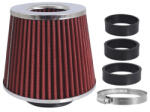 Carmotion Sport levegőszűrő kúpos piros/króm 155x130x120 mm, adapterek: 60, 63, 70 mm - Carmotion