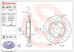  BREMBO féktárcsa 09.9574. 1X