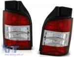 KITT Lightning LED csíkos hátsó lámpák VW T4 Transporter Caravelle Multivan (1990-2003) piros-átlátszó (TLVWT4BARRC)