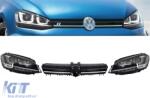 KITT Specials Fényszóró 3D LED DRL Volkswagen Golf 7 VII (2012-2017) piros R20 GTI Look LED dinamikus irányjelzővel (HLVWG7GTILEDFW)