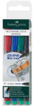 Faber-Castell Faber-Castell: Multimark marker cu alcool M 1mm set de 4 bucăţi (152504)