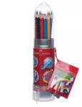 Faber-Castell Faber-Castell: Creioane colorate 15 bucăţi set cu ascuţitoare (112457)