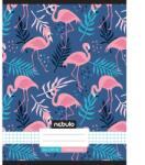 Nebulo Nebulo: Caiet capsat cu model flamingo pătrățel 87-32 A/4 (NR-LD-A4-12347506)