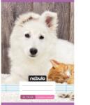 Nebulo Nebulo: Caiet liniat capsat pentru clasa a 2-a, format A5, 16-32, model drăguț - animale de companie prietenoase (VO2-CM-A5-12345816)