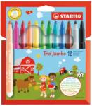 STABILO Stabilo: Trio Jumbo set de 12 markere colorate (380/12)