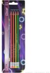 Spirit Spirit: Set de 4 creioane grafit neon triunghiulare cu radieră (404254)