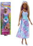 Mattel Barbie Dreamtopia: Păpușă prințesă în rochie albastră-violet cu fluturi - Mattel (HRR07/HRR10) Papusa Barbie