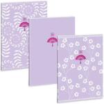 Ars Una Ars Una: Soft Touch Purple Spring caiet A4 cu pătrățele și închidere cu capse extra (53122452)