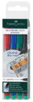 Faber-Castell Faber-Castell: Multimark marker cu alcool S 0, 4 mm set 4 bucăţi (152304)