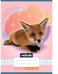 Nebulo Nebulo: Caiet liniat pentru clasa 1, capsat, format A5, 14-32, cu animale - cu vulpe (VO1-AM-A5-12346660)
