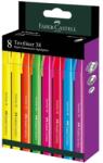 Faber-Castell Faber-Castell: Set de evidențiatoare Textliner 38 cu culori fluorescente, pachet de 8 bucăți (157778)