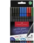 Faber-Castell Faber-Castell: Set de 10 markere GRIP cu vârf de 0, 4mm în 4 culori diferite (151691)
