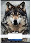 Nebulo Nebulo: Caiet simplu capsat A5, 20-32 de pagini, cu model cool - cu lup (SI-VM-A5-12346431)