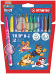 STABILO Stabilo: Set de carioci triunghiulare Paw Patrol Trio A-Z, 12 bucăți (378/1-12-05)