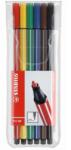 STABILO Stabilo: Pen 68 marker cu vârf de pâslă de 1, 4 mm, set de 6 bucăți (6806/PL)