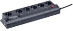 Gembird Prelungitor inteligent GEMBIRD EG-PMS2 6 prize Schuko Negru (EG-PMS2)