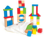 Hape Cuburi din lemn de construit colorate (50 piese) (E0409A) - delphionline