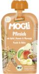 Mogli Piure din mere, piersici, banane si ovaz pentru copii +1 an bio 100g