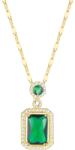 HARAHU Colier GS-42127 - Auriu / Verde KP42127