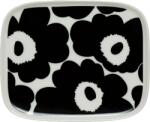 Marimekko Farfurie pentru gustări Unikko 15 x 12 cm, negru-alb (071067-190)