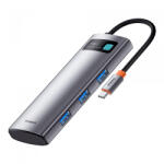 Baseus Hub USB-C Baseus Joystar, 3 x USB-A 3.0 - 1 x USB-C - 1 x HDMI - 1 x SD - 1 x microSD, Gri B00030708811-00