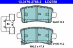ATE Set Placute Frana, Frana Disc 13.0470-2758.2 Opel Insignia A/Insignia A Country (13.0470-2758.2)